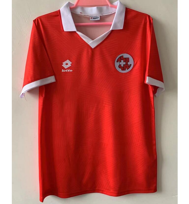 1995 Switzerland Retro Home Kit Soccer Jersey